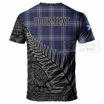 Nevoy Crest Tartan T-Shirt with New Zealand Silver Fern Half Style