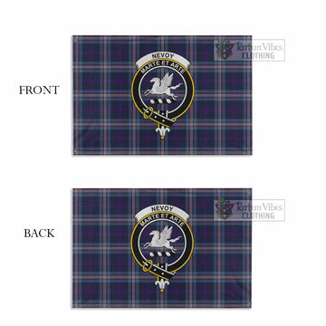 Nevoy Tartan House Flag with Family Crest