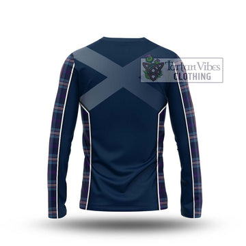 Nevoy Tartan Long Sleeve T-Shirt with Family Crest and Lion Rampant Vibes Sport Style