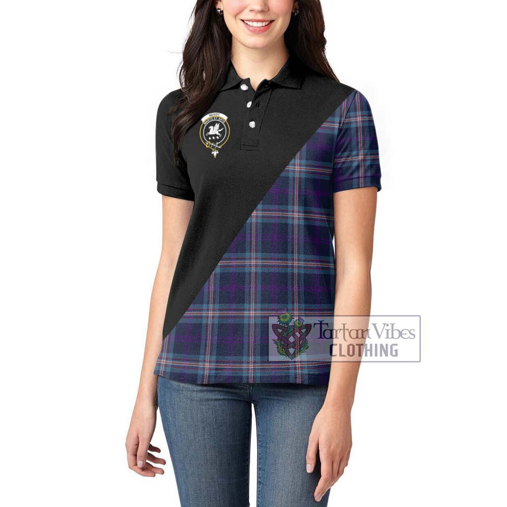 Nevoy Tartan Women's Polo Shirt with Family Crest and Military Logo Style - Tartanvibesclothing Shop