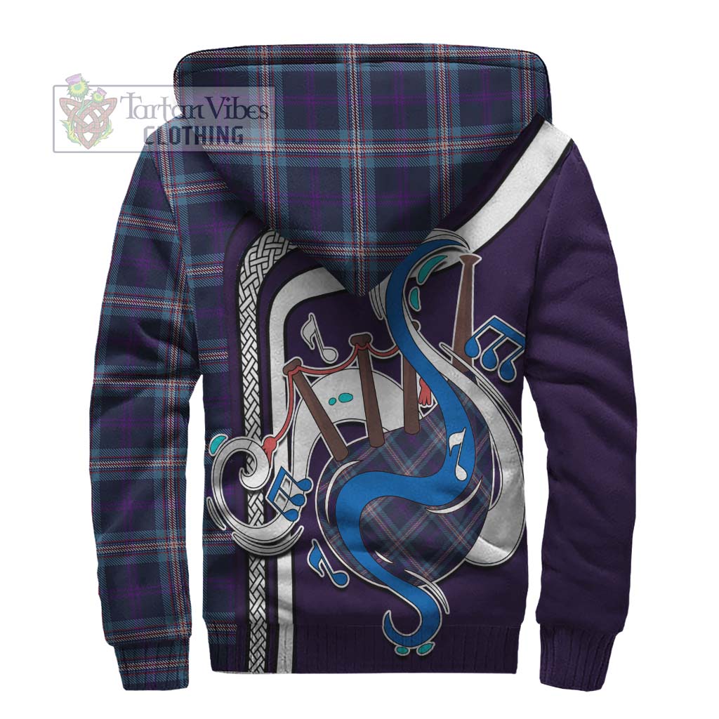 Tartan Vibes Clothing Nevoy Tartan Sherpa Hoodie with Epic Bagpipe Style