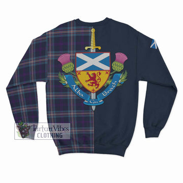 Nevoy Tartan Sweatshirt Alba with Scottish Lion Royal Arm Half Style