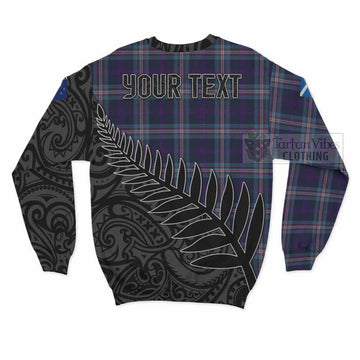 Nevoy Crest Tartan Sweatshirt with New Zealand Silver Fern Half Style