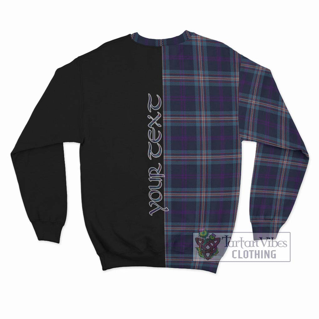 Nevoy Tartan Sweatshirt with Family Crest and Half Of Me Style - Tartanvibesclothing Shop