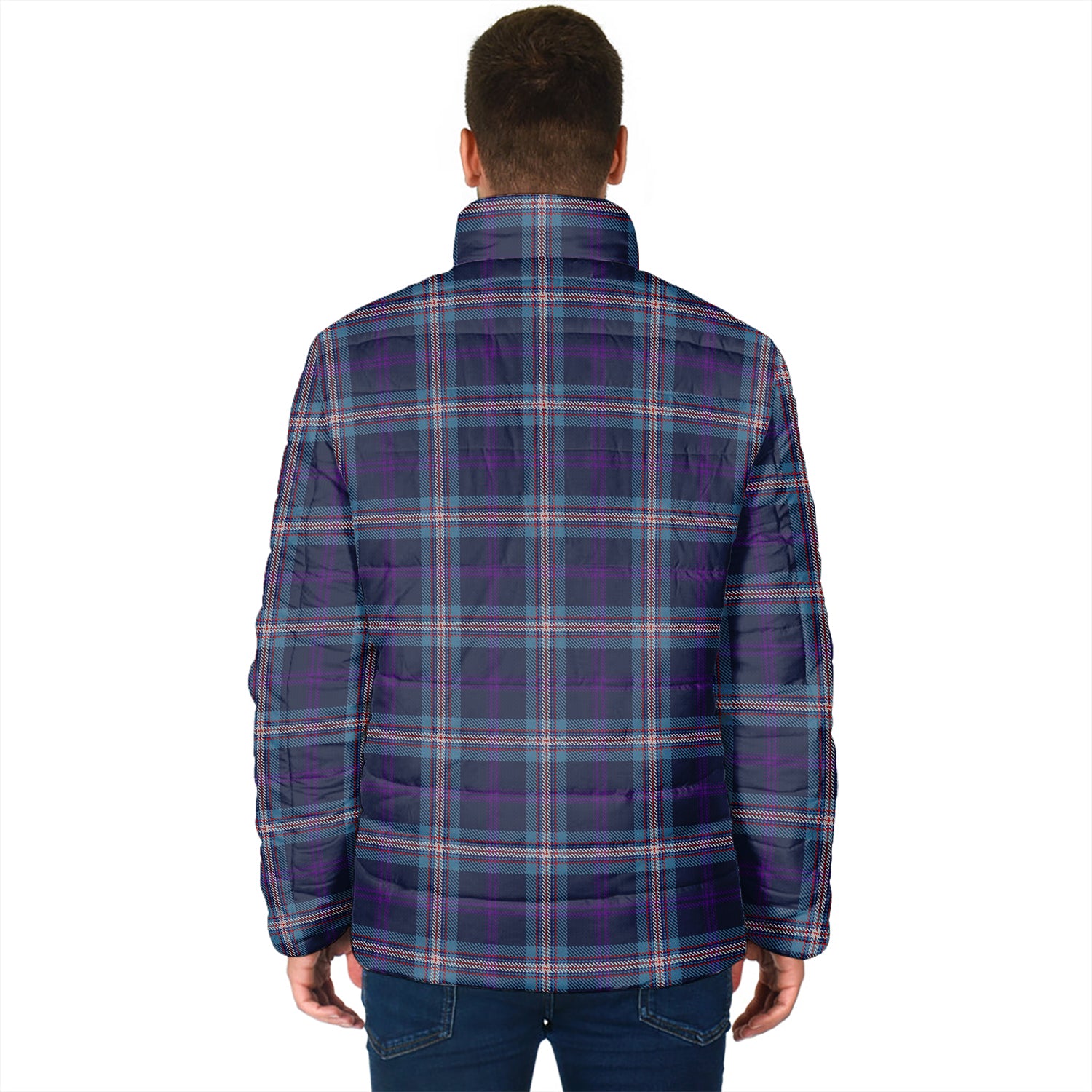 Nevoy Tartan Padded Jacket with Family Crest - Tartan Vibes Clothing