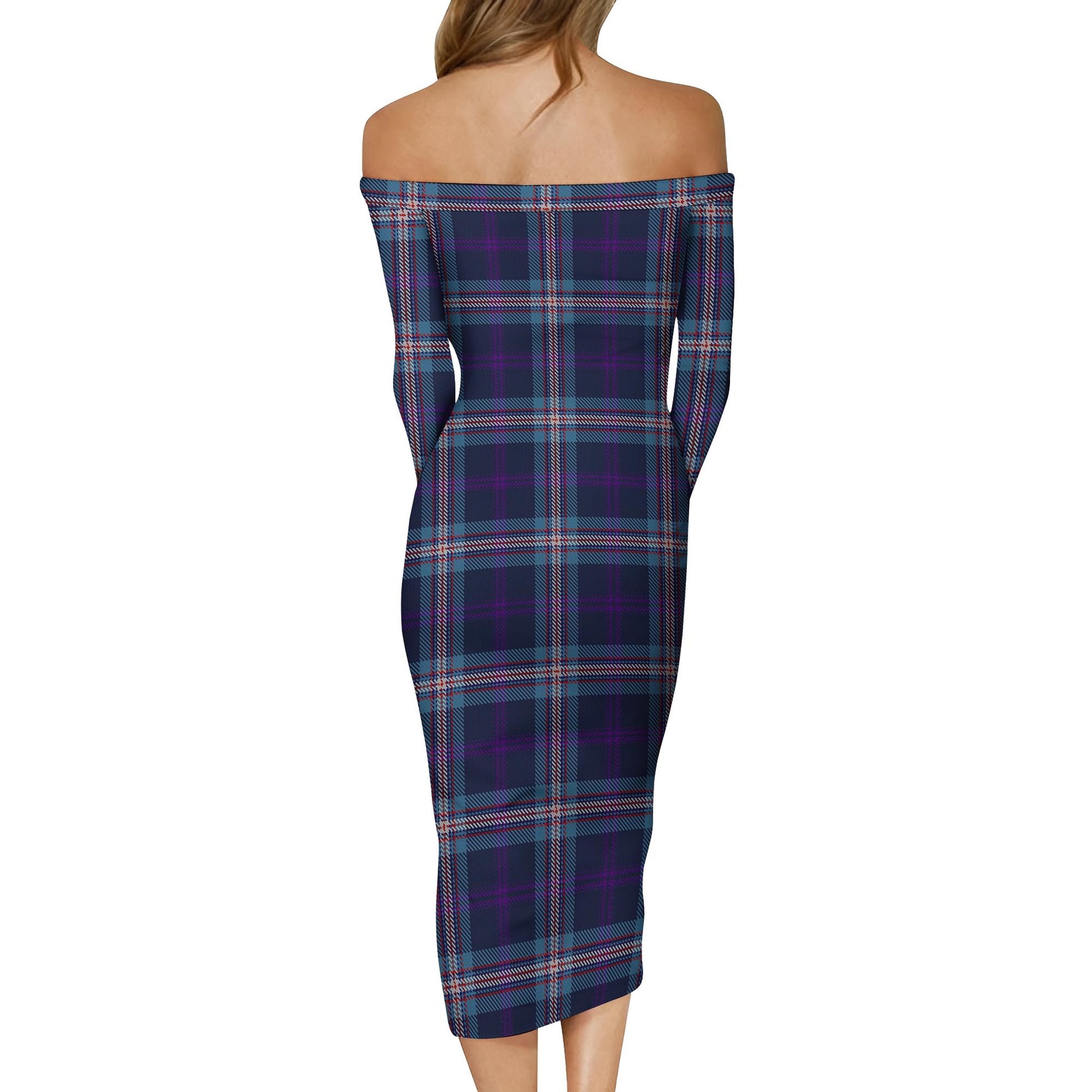 Nevoy Tartan Off Shoulder Lady Dress - Tartanvibesclothing