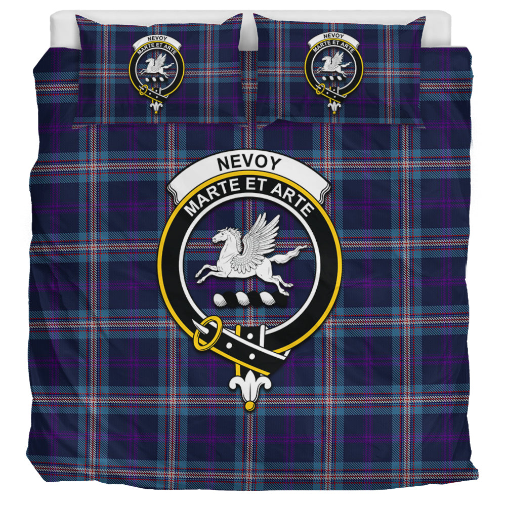 Nevoy Tartan Bedding Set with Family Crest UK Bedding Set UK Super King 104*94 inch - Tartan Vibes Clothing