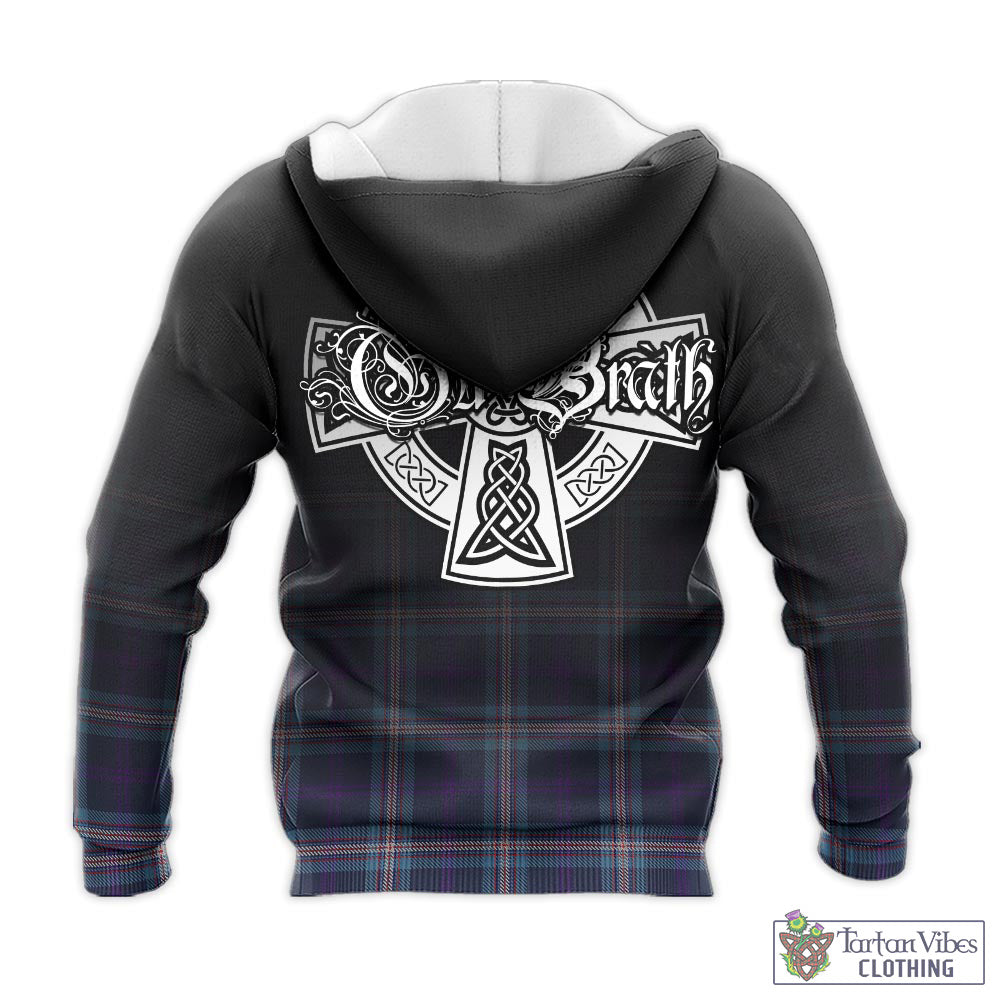 Tartan Vibes Clothing Nevoy Tartan Knitted Hoodie Featuring Alba Gu Brath Family Crest Celtic Inspired