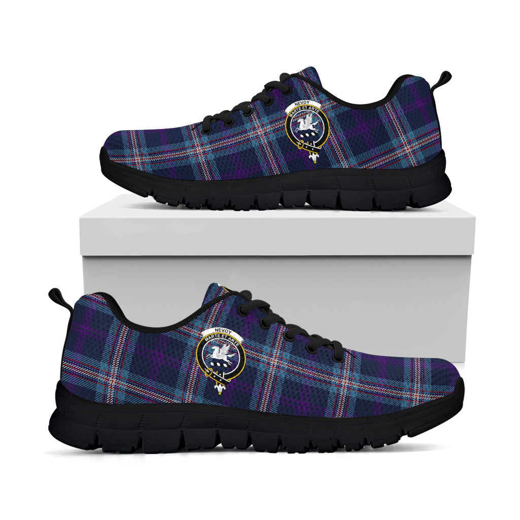 Nevoy Tartan Sneakers with Family Crest - Tartan Vibes Clothing