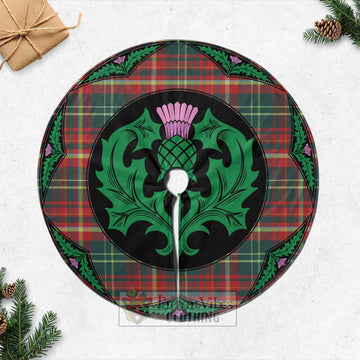 New Brunswick Province Canada Tartan Christmas Tree Skirt Scottish Thistle Style