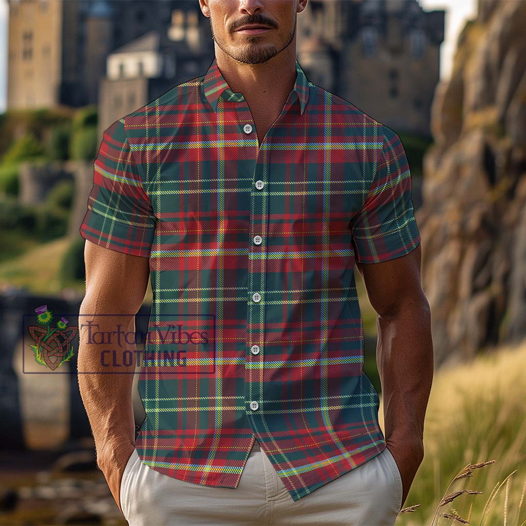 Tartan Vibes Clothing New Brunswick Province Canada Tartan Cotton Hawaiian Shirt