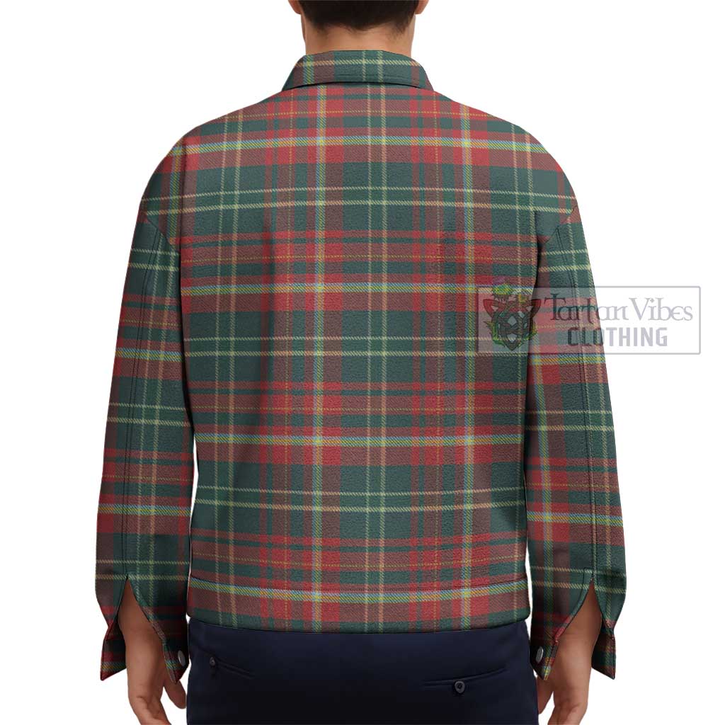 Tartan Vibes Clothing New Brunswick Province Canada Tartan Unisex Lapel Cotton Jacket