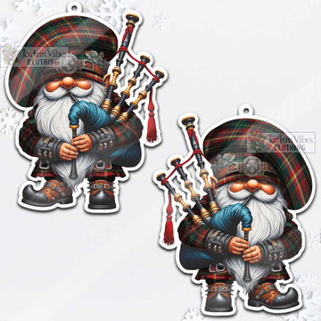 New Brunswick Province Canada Tartan Bagpiper Gnome Christmas Ornament