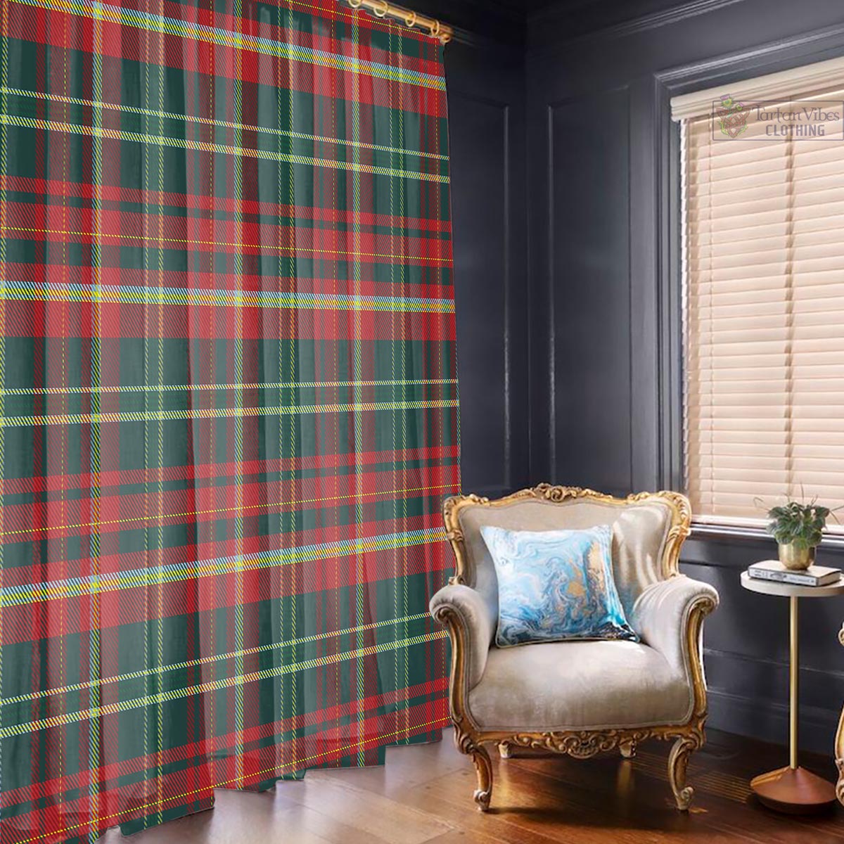 New Brunswick Province Canada Tartan Window Curtain