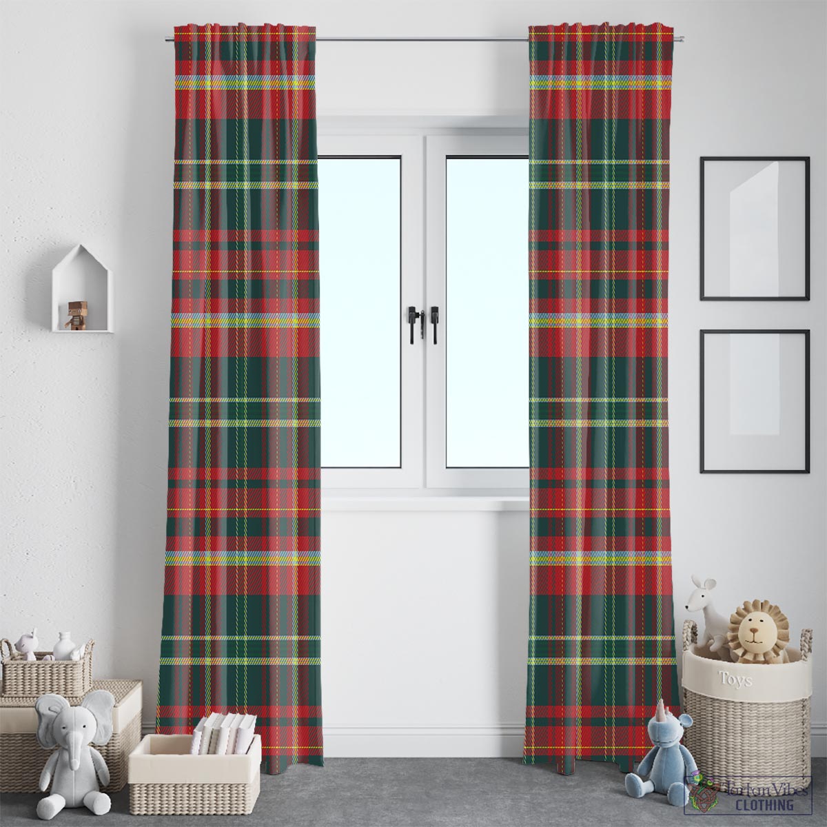 New Brunswick Province Canada Tartan Window Curtain