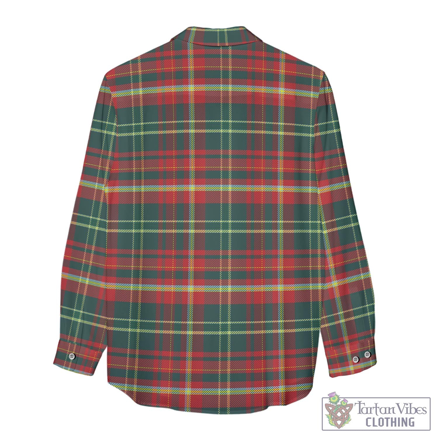 New Brunswick Province Canada Tartan Womens Casual Shirt