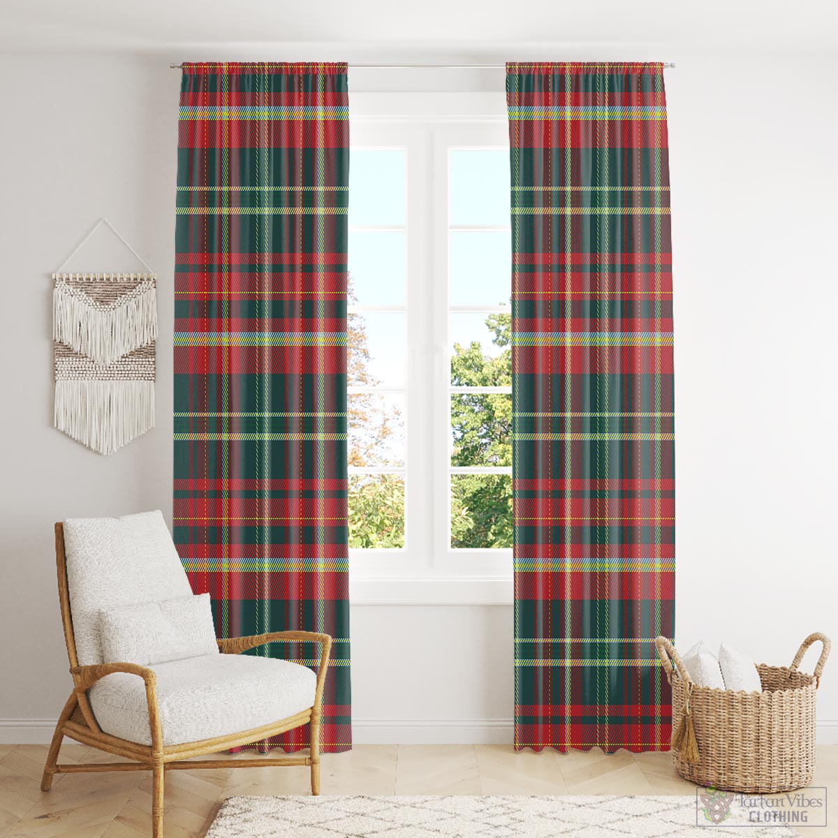 New Brunswick Province Canada Tartan Window Curtain