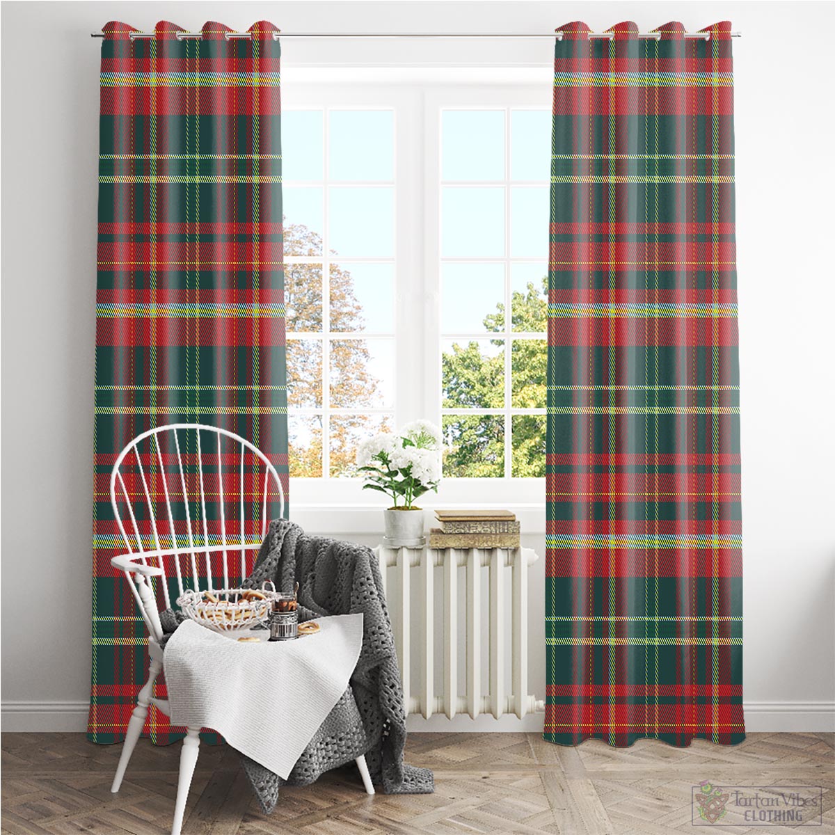 New Brunswick Province Canada Tartan Window Curtain