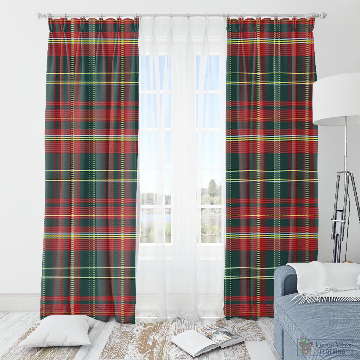 New Brunswick Province Canada Tartan Window Curtain