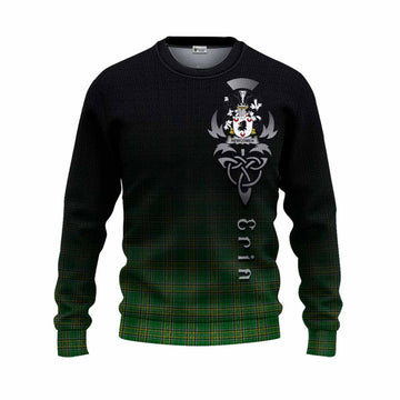 Newcomen Irish Clan Knitted Sweater with Coat of Arms Erin Go Bragh Celtic Inspired Unisex - Tartan Vibes Clothing