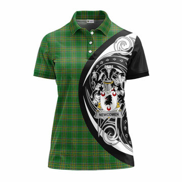 Newcomen Irish Clan Women's Polo Shirt Celtic Circle Style Women - Tartan Vibes Clothing