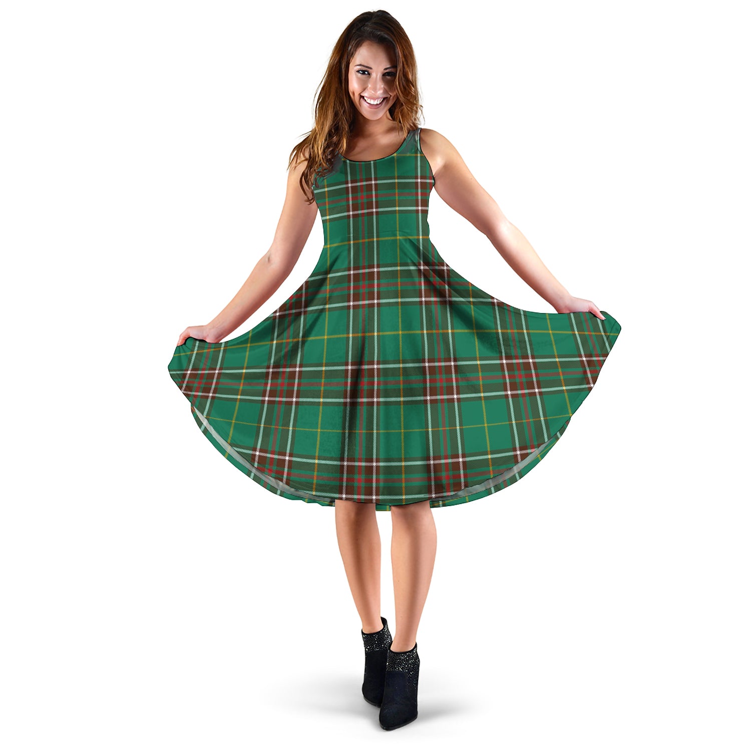 newfoundland-and-labrador-province-canada-tartan-sleeveless-midi-womens-dress