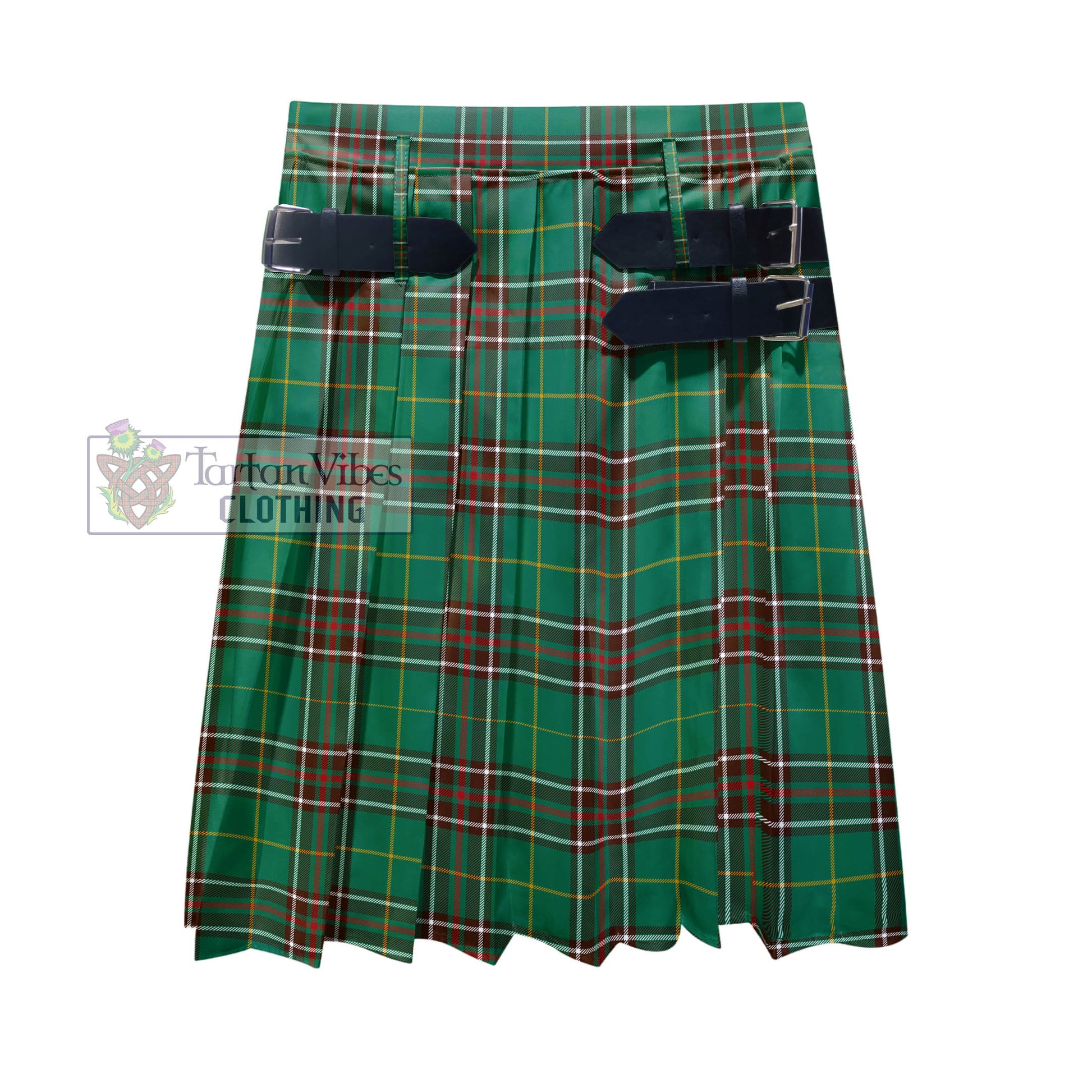 Tartan Vibes Clothing Newfoundland And Labrador Province Canada Tartan Men's Pleated Skirt - Fashion Casual Retro Scottish Style