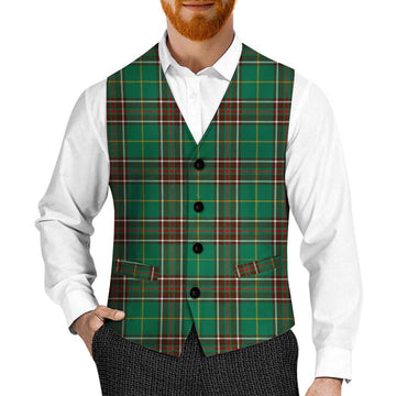 Newfoundland And Labrador Province Canada Tartan Men's Sleeveless Suit Vest