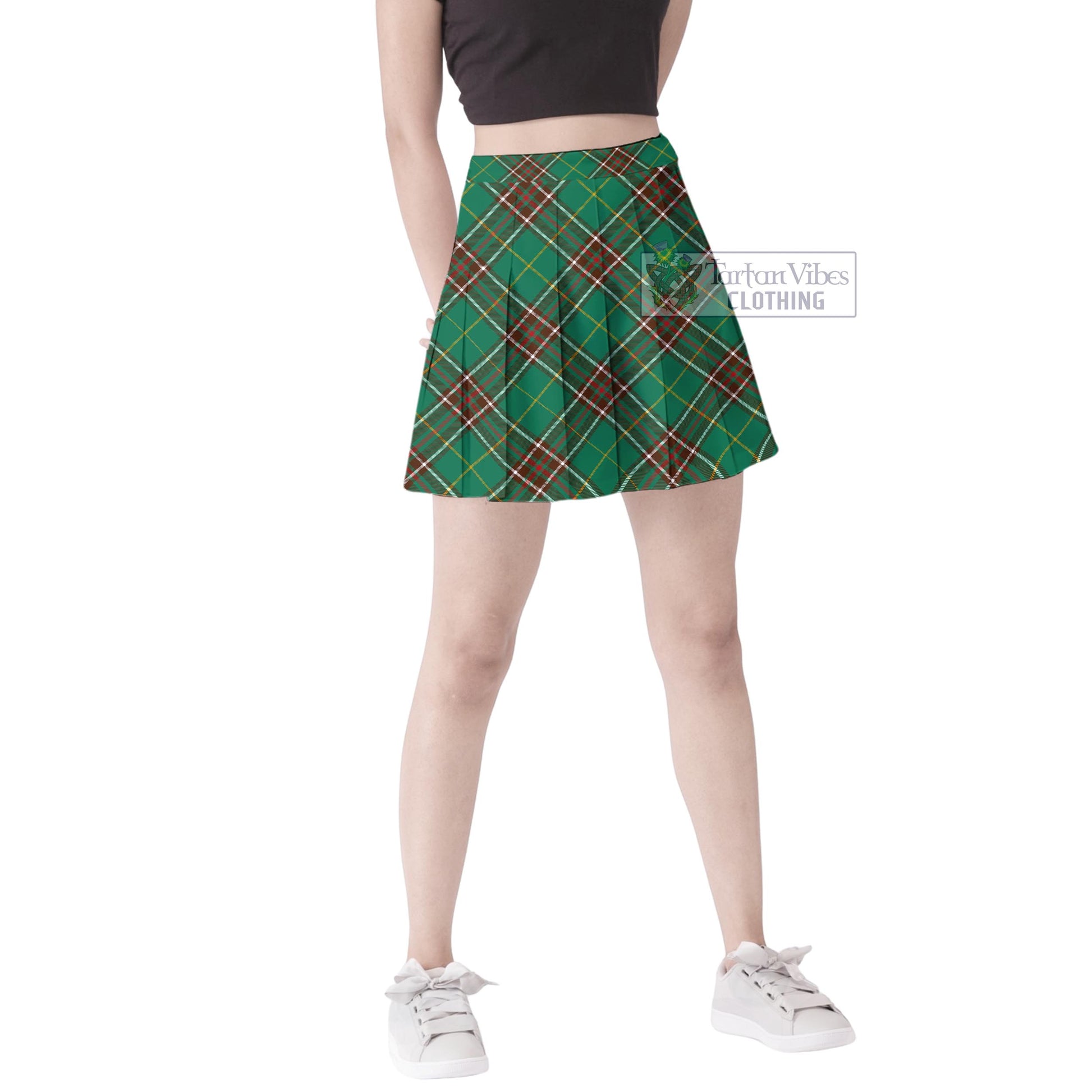Tartan Vibes Clothing Newfoundland And Labrador Province Canada Tartan Women's Plated Mini Skirt