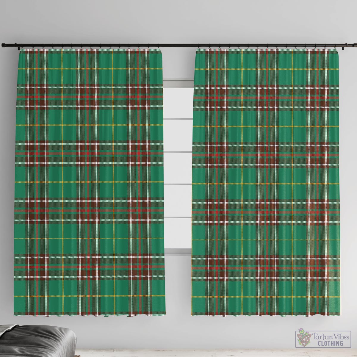 Newfoundland And Labrador Province Canada Tartan Window Curtain