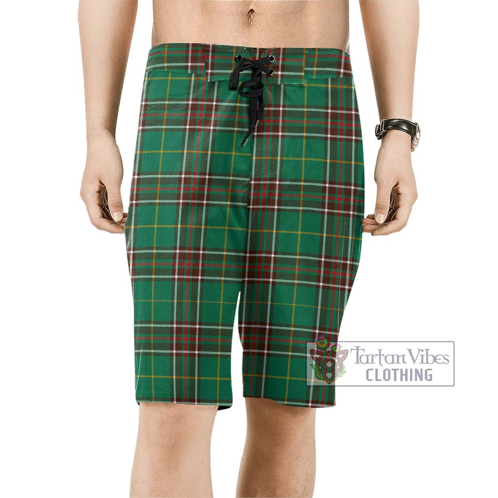 Newfoundland And Labrador Province Canada Tartan Men's Board Shorts Men - Tartan Vibes Clothing