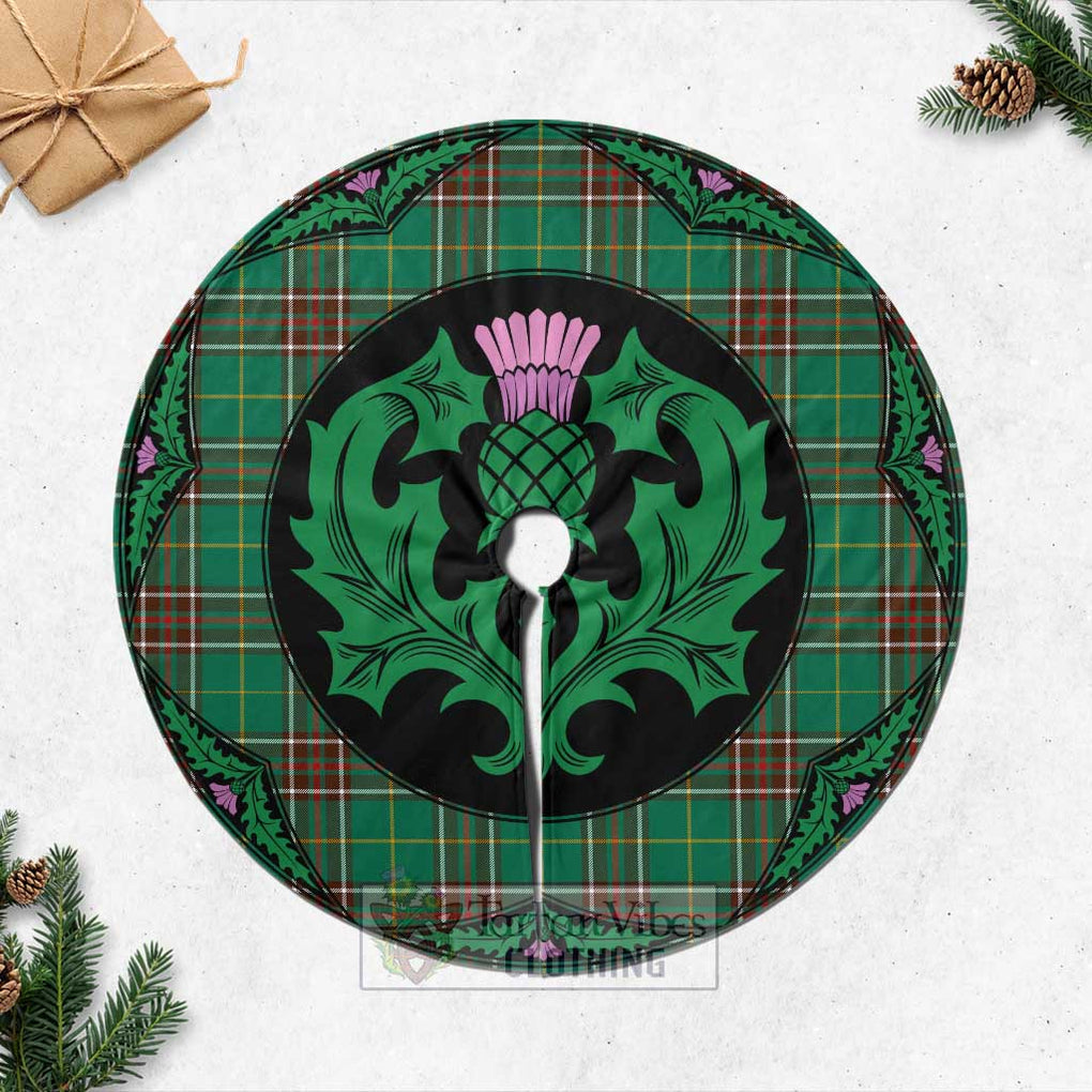 Tartan Vibes Clothing Newfoundland And Labrador Province Canada Tartan Christmas Tree Skirt Scottish Thistle Style