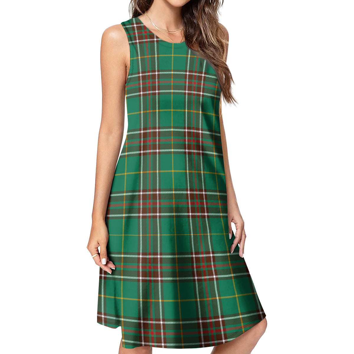 Newfoundland And Labrador Province Canada Tartan Womens Casual Dresses - Tartanvibesclothing