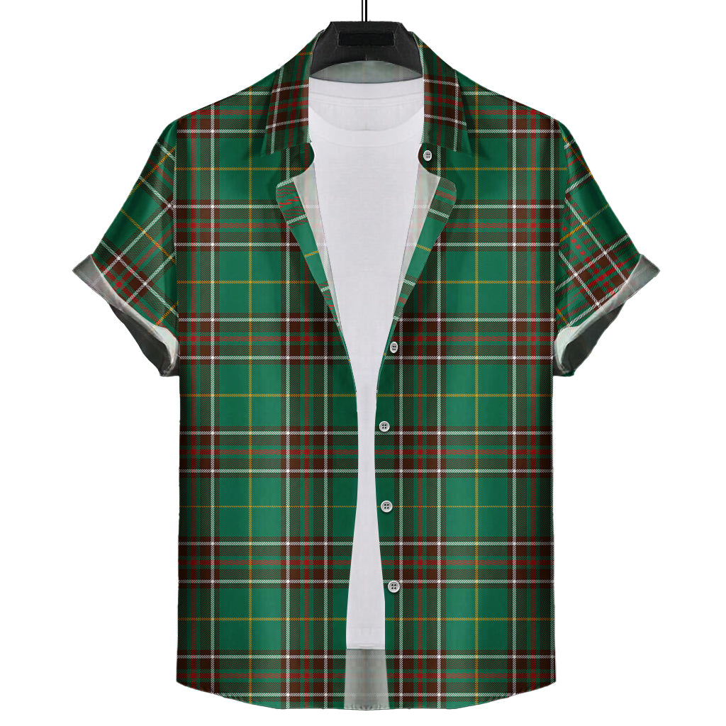 newfoundland-and-labrador-province-canada-tartan-short-sleeve-button-down-shirt