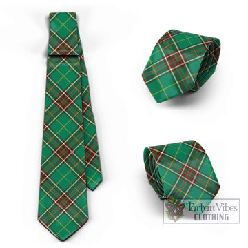 Newfoundland And Labrador Province Canada Tartan Classic Necktie Cross Style