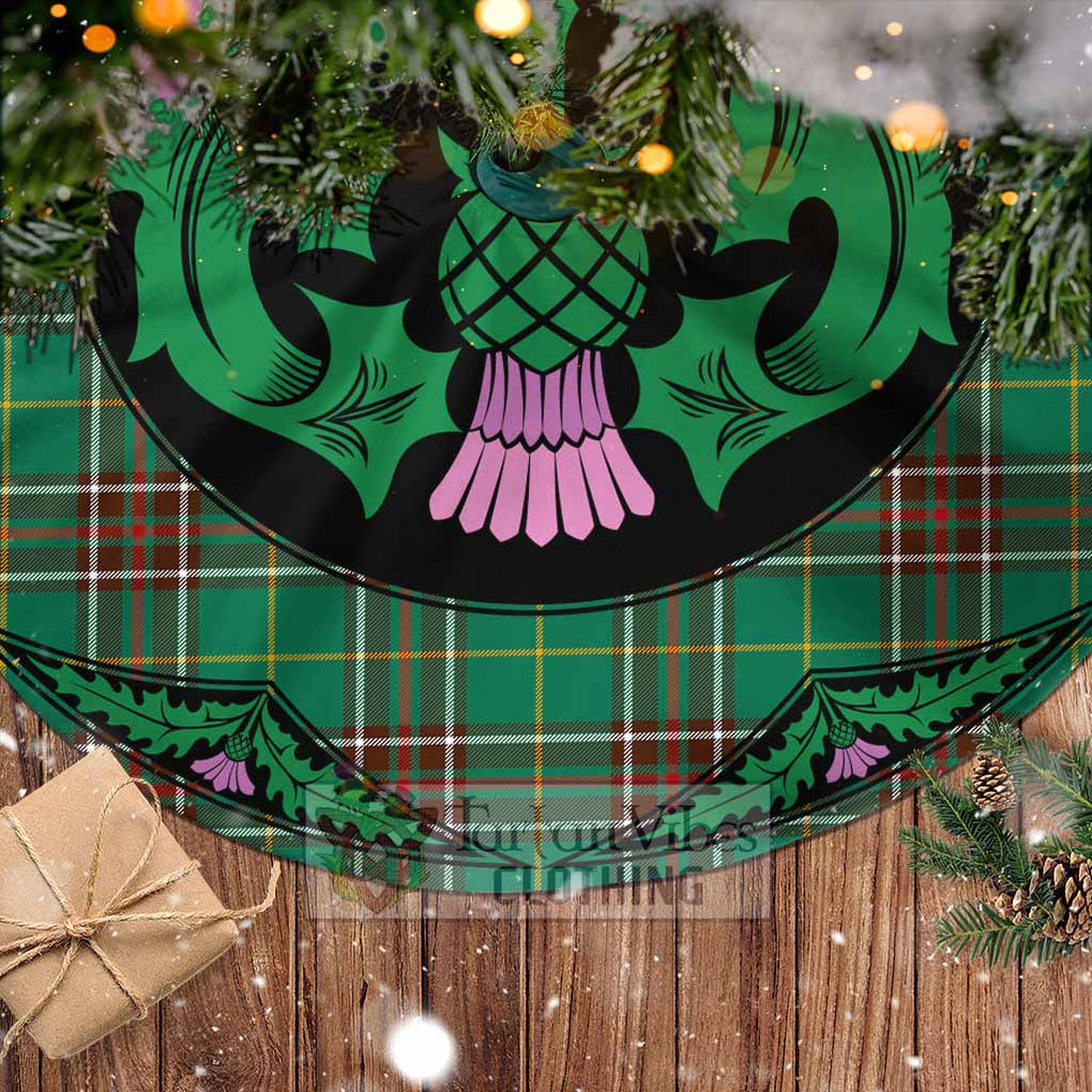 Tartan Vibes Clothing Newfoundland And Labrador Province Canada Tartan Christmas Tree Skirt Scottish Thistle Style