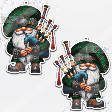 Newfoundland And Labrador Province Canada Tartan Bagpiper Gnome Christmas Ornament