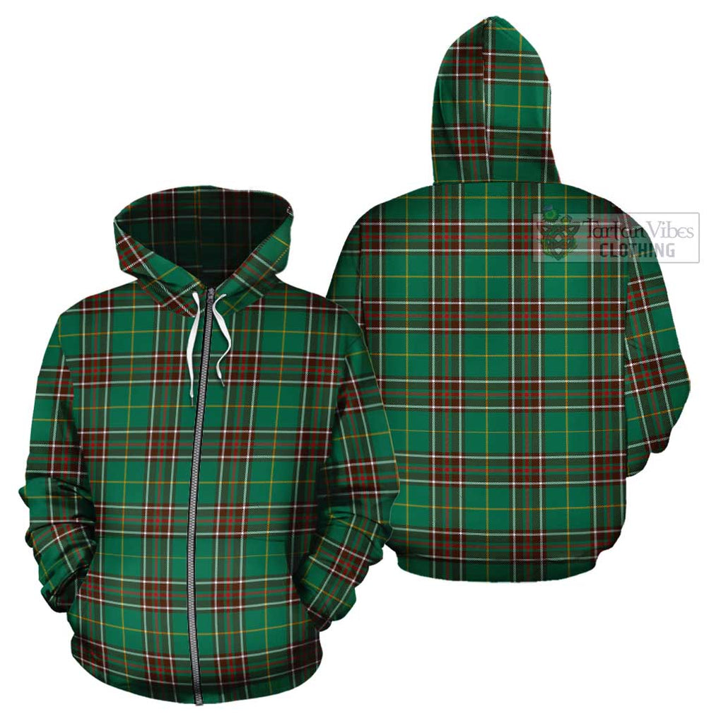 Newfoundland And Labrador Province Canada Tartan Cotton Hoodie Zip Hoodie - Tartan Vibes Clothing