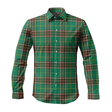 Newfoundland And Labrador Province Canada Tartan Long Sleeve Button Up Shirt