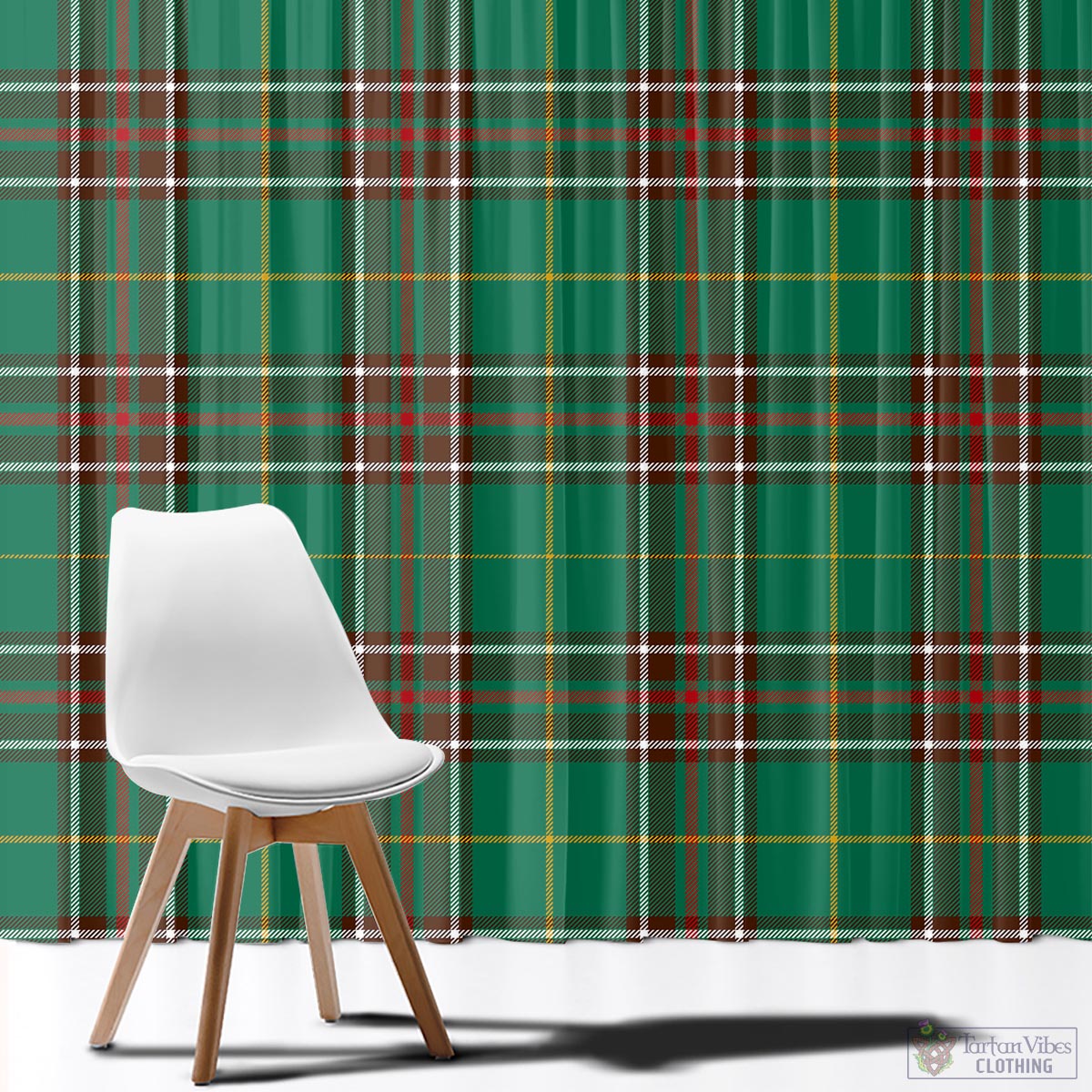 Newfoundland And Labrador Province Canada Tartan Window Curtain