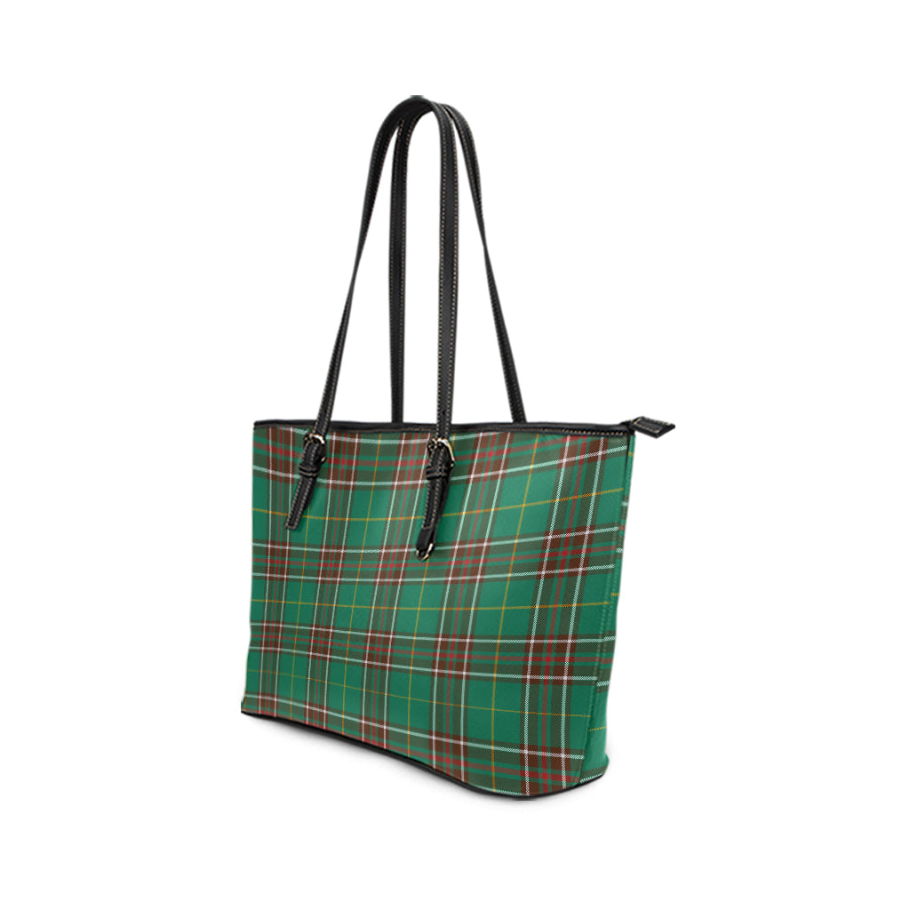 newfoundland-and-labrador-province-canada-tartan-leather-tote-bag