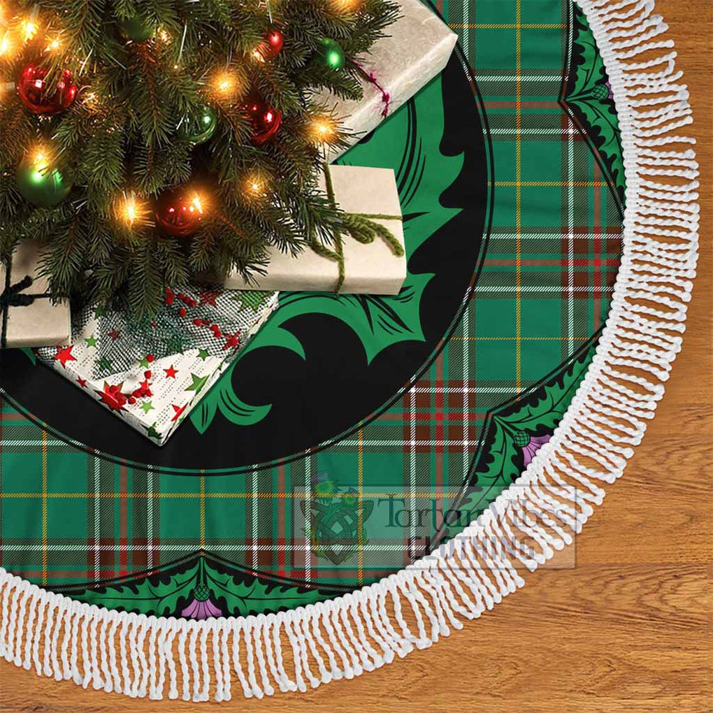 Tartan Vibes Clothing Newfoundland And Labrador Province Canada Tartan Christmas Tree Skirt Scottish Thistle Style