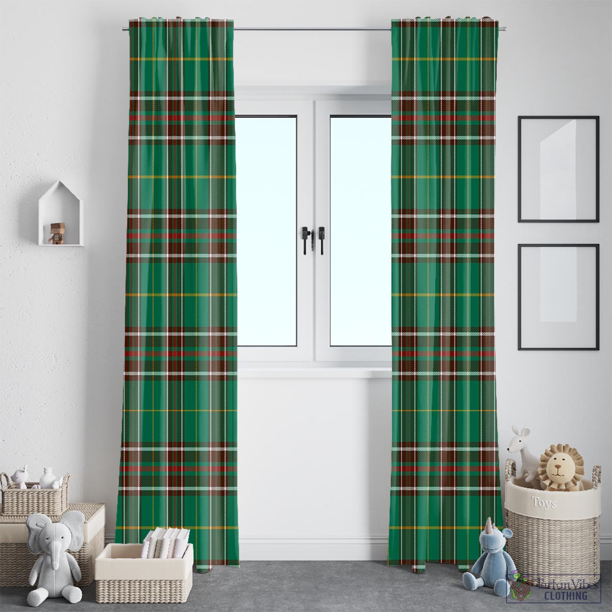 Newfoundland And Labrador Province Canada Tartan Window Curtain