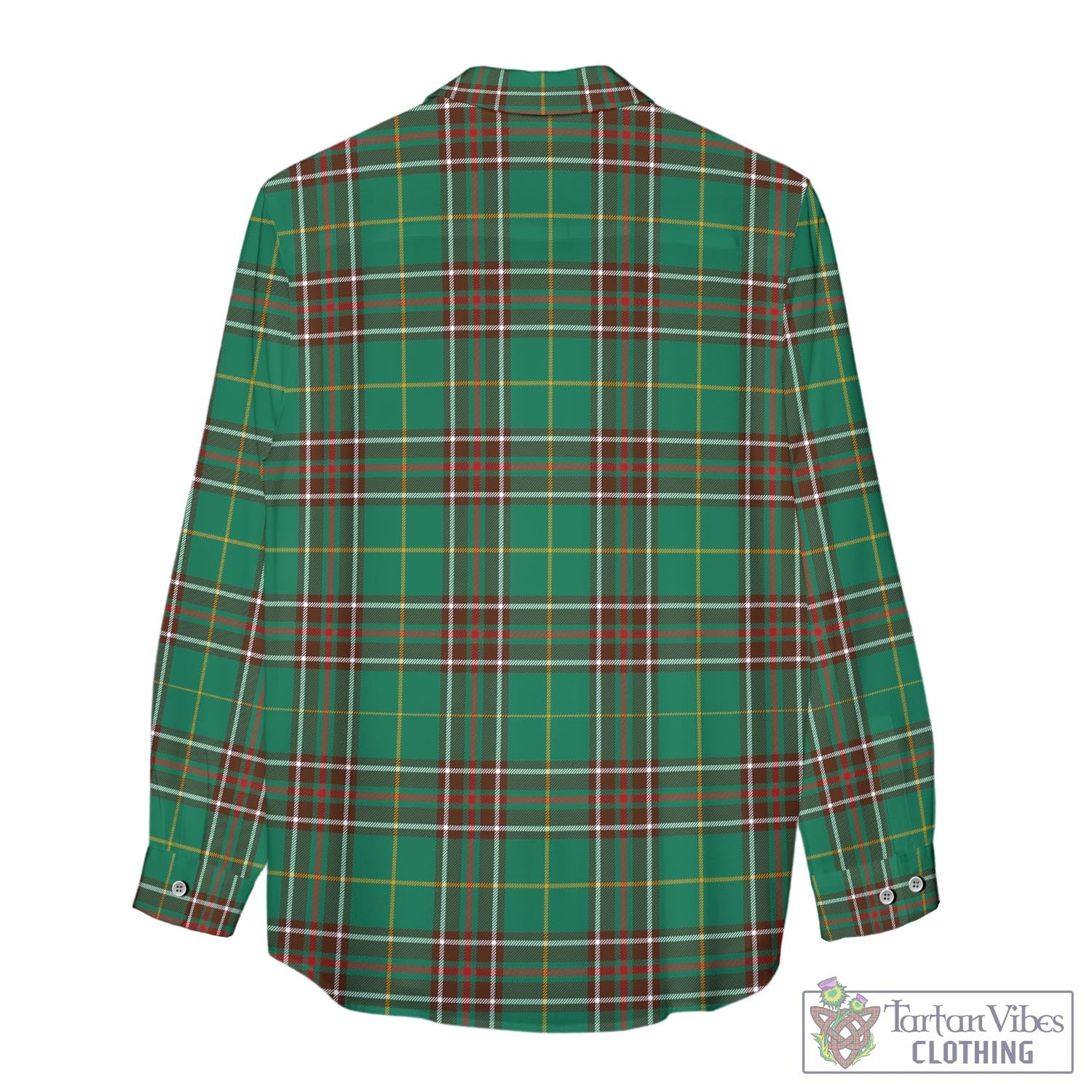 Newfoundland And Labrador Province Canada Tartan Womens Casual Shirt