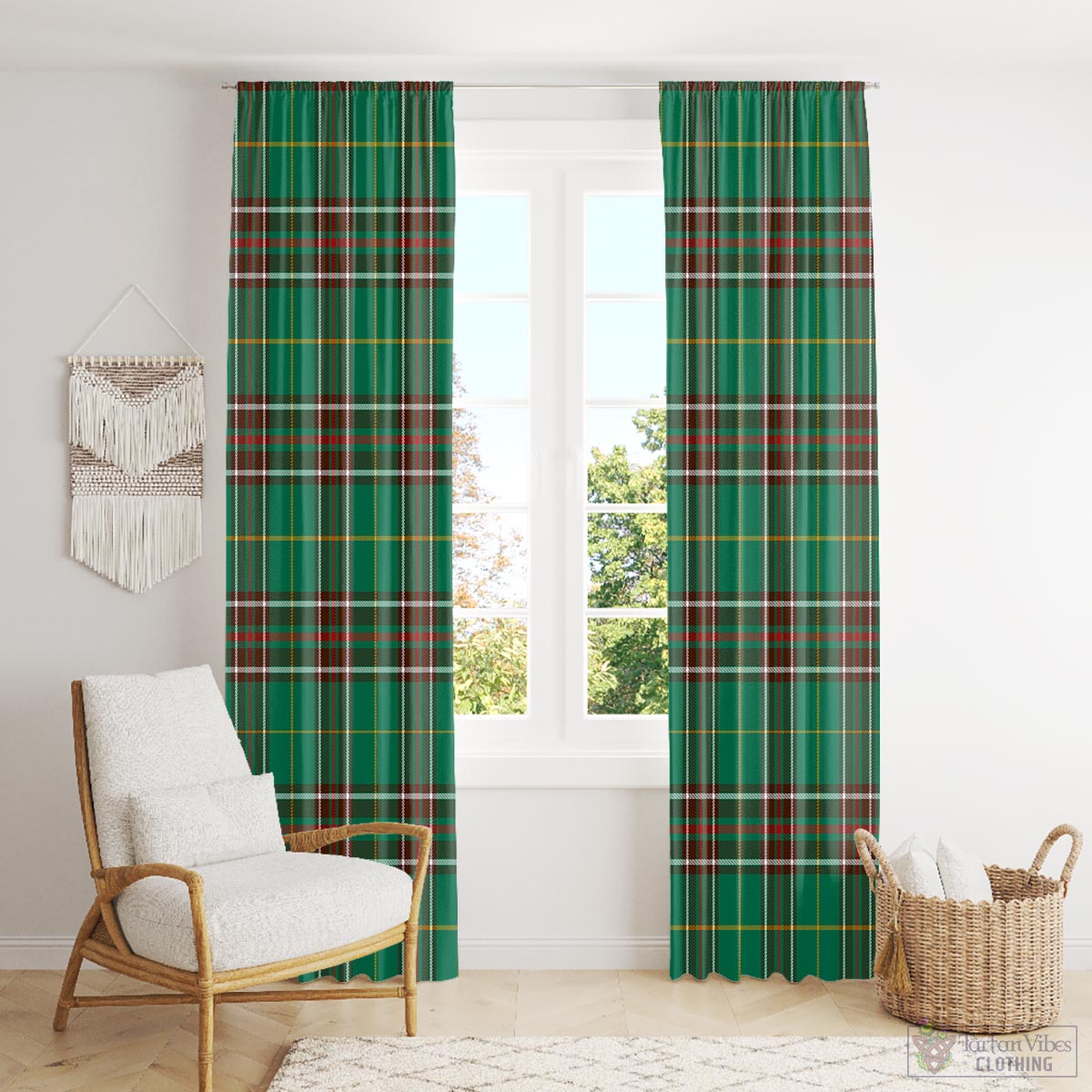 Newfoundland And Labrador Province Canada Tartan Window Curtain