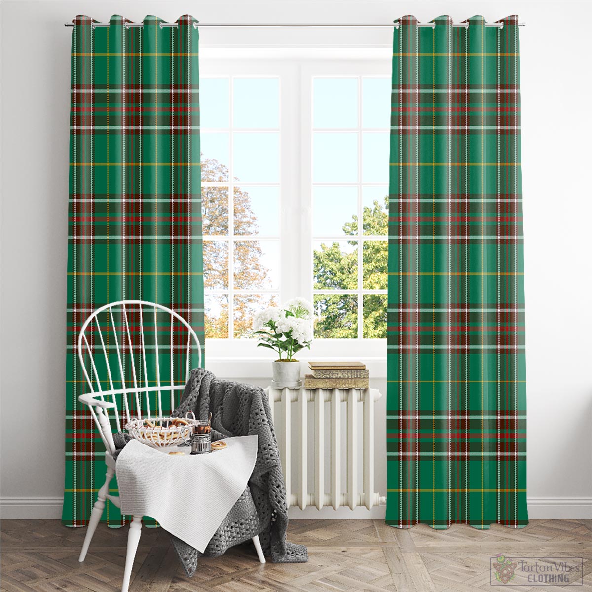 Newfoundland And Labrador Province Canada Tartan Window Curtain