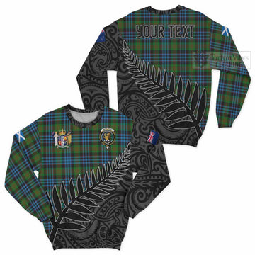 Newlands Crest Tartan Sweatshirt with New Zealand Silver Fern Half Style