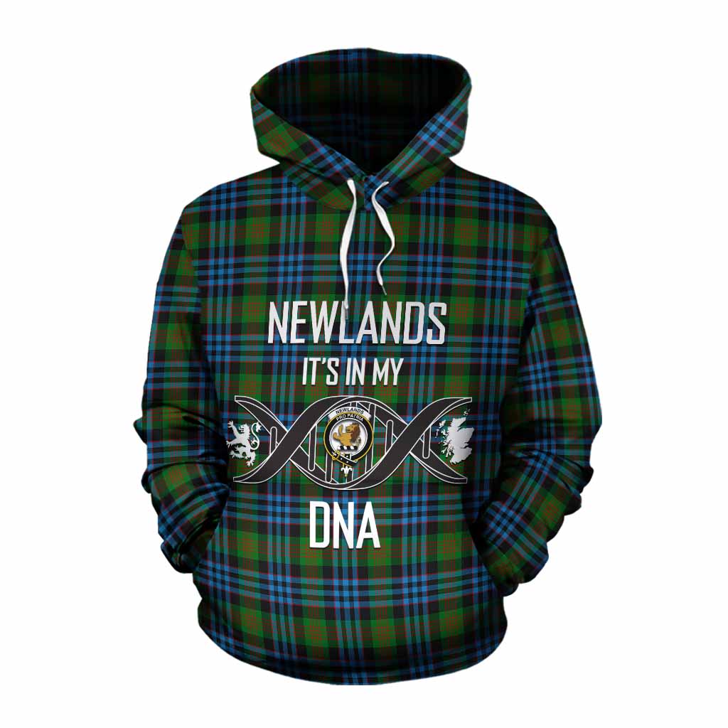 Tartan Vibes Clothing Newlands Tartan Cotton Hoodie with Family Crest DNA In Me Style