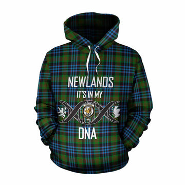 Newlands Tartan Cotton Hoodie with Family Crest DNA In Me Style