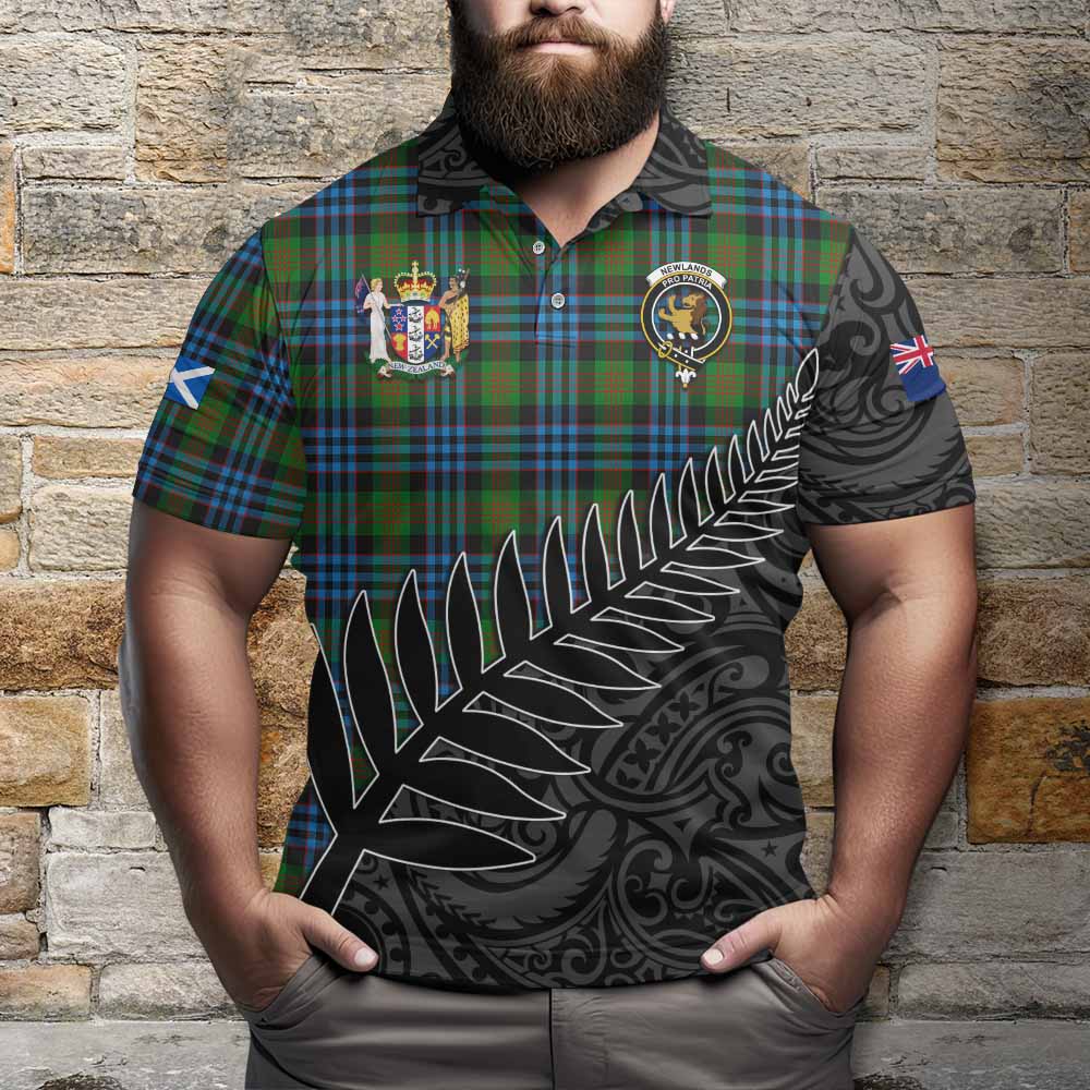 Newlands Crest Tartan Polo Shirt with New Zealand Silver Fern Half Style